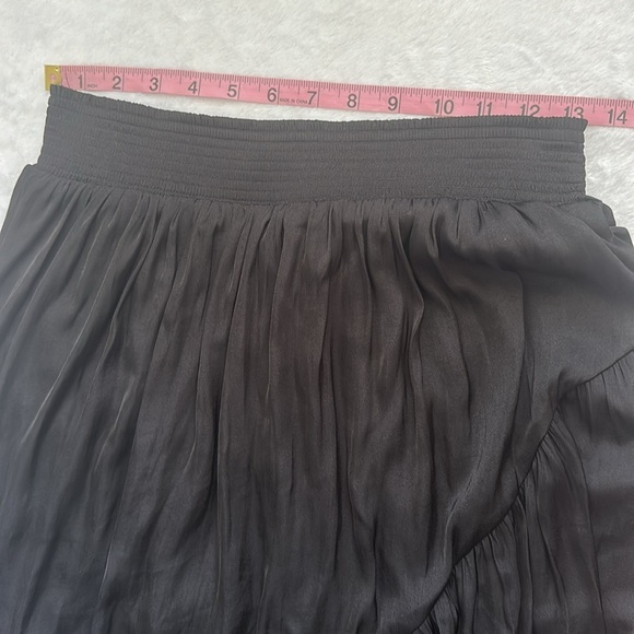 WHBM Womens Asymmetrical Relaxed Fit Whymsical Boho Romantic Ruffle Midi Skirt S - Picture 9 of 12